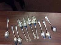 Lot 565 - FOUR SETS OF ISLE OF MULL SILVER SPOONS...