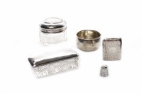 Lot 567 - COLLECTION OF SILVER TOPPED CONTAINERS...