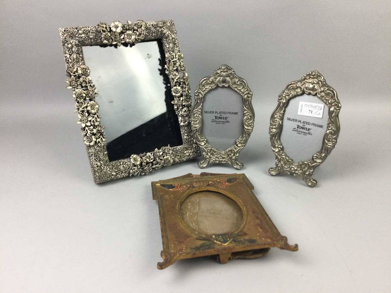 Lot 71 - A PAIR OF SILVER PLATED PHOTOGRAPH FRAMES AND TWO OTHER FRAMES