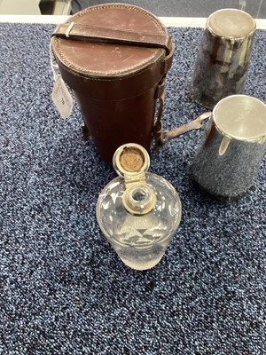 Lot 70 - A HUNTING FLASK AND CUP SET BY MAPPIN & WEBB