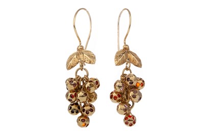 Lot 505 - A PAIRS OF EARRINGS AND A PAIR OF EAR HOOPS