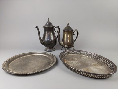 Lot 160 - A COLLECTION OF SILVER PLATE AND PEWTER ITEMS