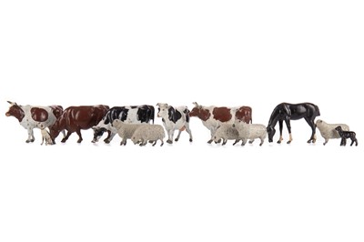 Lot 943 - A COLLECTION OF BRITAINS PAINTED LEAD FARM ANIMALS