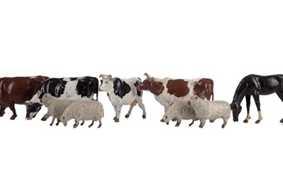 Lot 943 - A COLLECTION OF BRITAINS PAINTED LEAD FARM ANIMALS