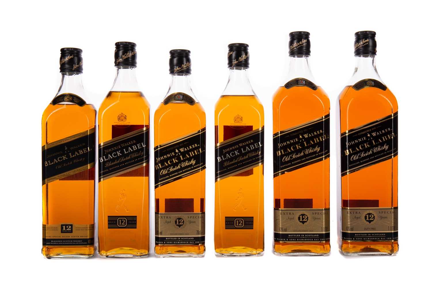 Lot 324 - SIX BOTTLES OF JOHHNIE WALKER BLACK LABEL AGED 12 YEARS