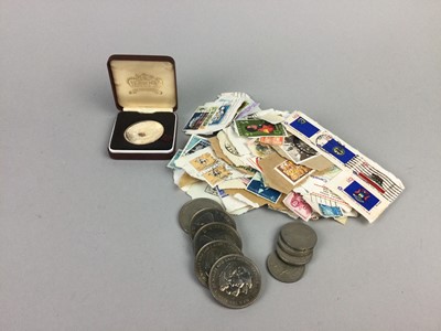 Lot 290 - A LOT OF VARIOUS COINS AND STAMPS