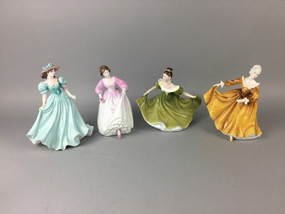 Lot 159 - A LOT OF ROYAL DOULTON AND OTHER FIGURES OF LADIES