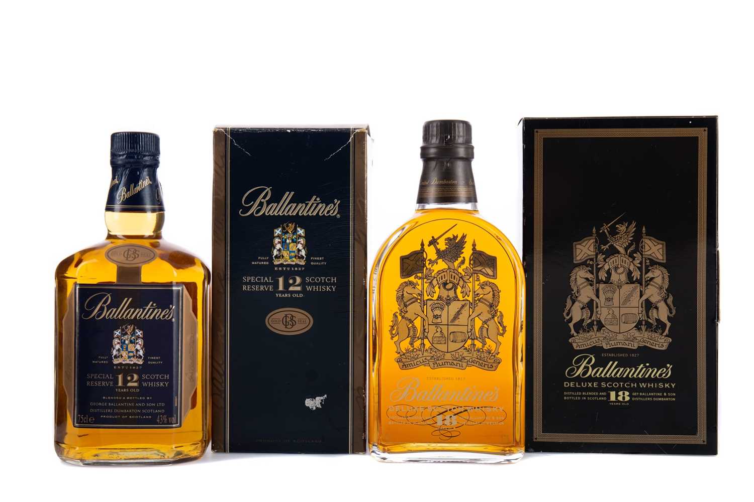 Lot 196 - BALLANTINE'S 18 YEAR OLD AND BALLANTINES 12 YEAR OLD