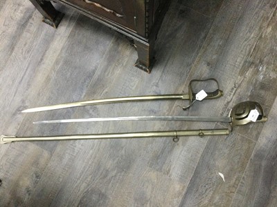 Lot 380 - TWO REPRODUCTION DRESS SWORDS