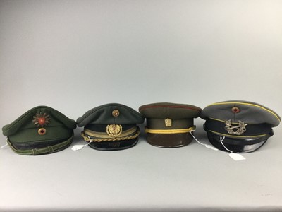 Lot 332 - A WEST GERMAN OFFICERS DRESS CAP AND OTHERS