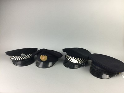 Lot 334 - A NAVAL OFFICERS CAP AND OTHERS