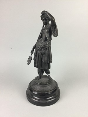 Lot 367 - A VICTORIAN SPELTER FIGURE OF A FEMALE