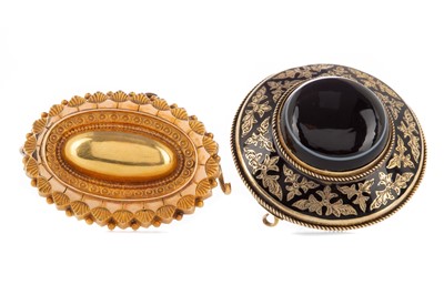 Lot 1110 - TWO VICTORIAN MOURNING BROOCHES