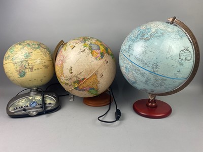 Lot 399 - A LOT OF THREE MODERN TABLE GLOBES