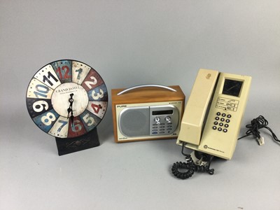 Lot 404 - A VINTAGE RADIO AND VARIOUS TELEPHONES