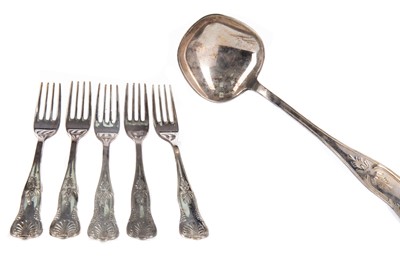 Lot 48 - A PART SET OF SILVER CUTLERY