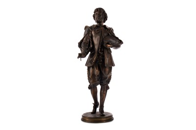 Lot 811 - A LATE 19TH CENTURY BRONZED FIGURE OF THE ARTS
