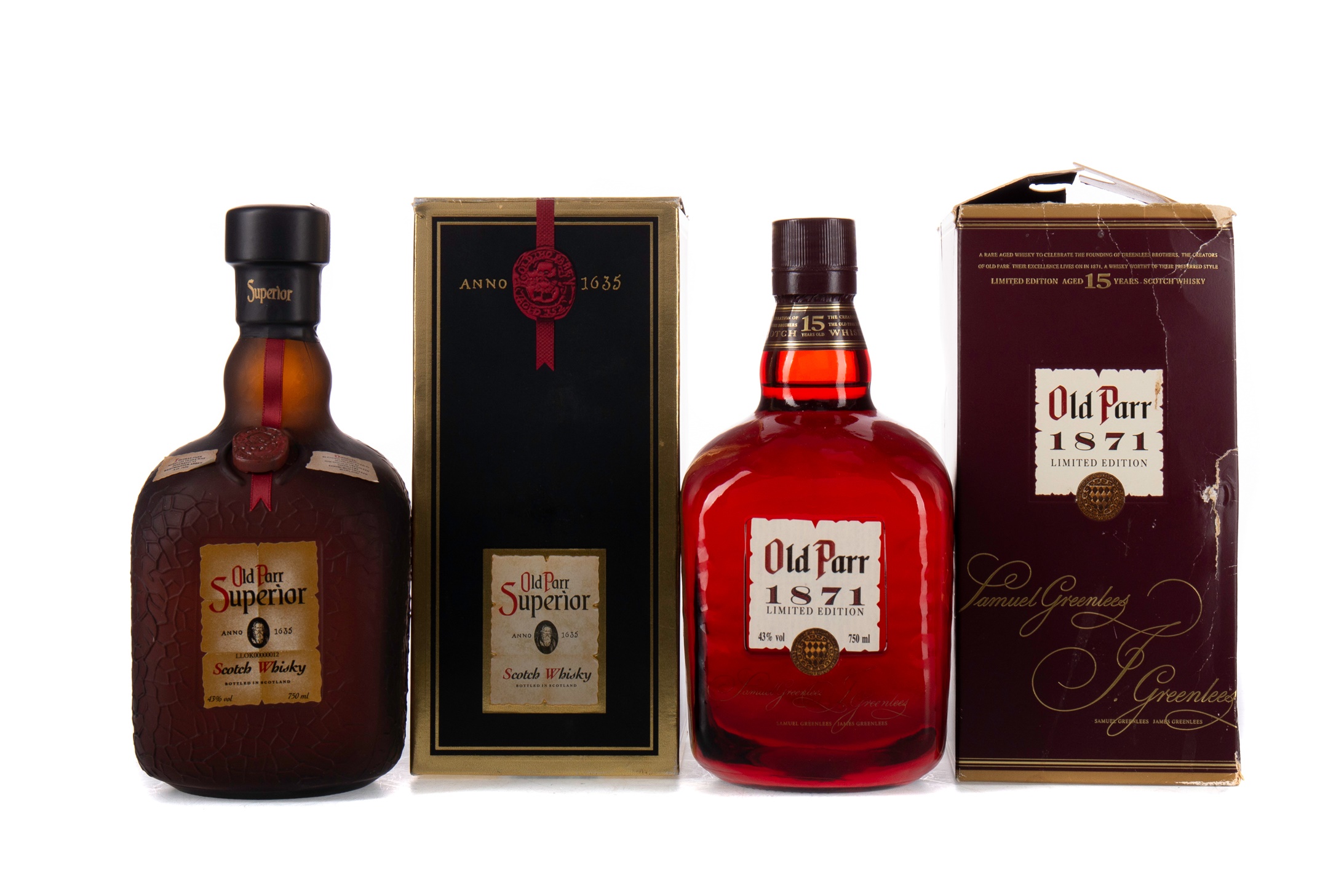 Old Parr 1871 15年 限定版ウイスキー 750ml３本セット Old Parr オールドパー 15年 1871 LIMITED EDITION Old Parr 1871 15年