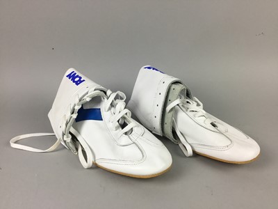 Lot 453 - A SIGNED PAIR OF BOXING SHOES