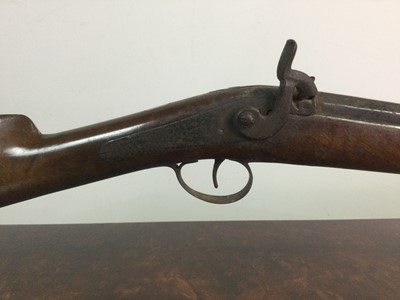 Lot 13 - A 19TH CENTURY PERCUSSION MUSKET