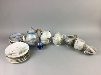 Lot 474 - A LOT OF TWO JAPANESE EGGSHELL PORCELAIN PART TEA SETS AND OTHER ITEMS