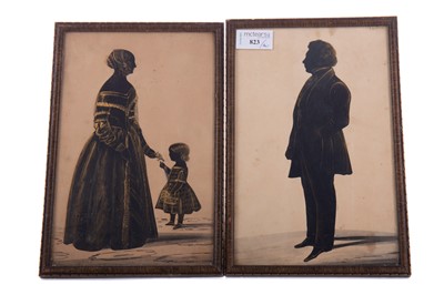 Lot 823 - A PAIR OF VICTORIAN PORTRAIT SILHOUETTES