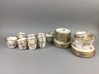 Lot 502 - A LOT OF TWO VICTORIAN REDFERN & DRAKEFORD FLORAL DECORATED TEA SERVICES