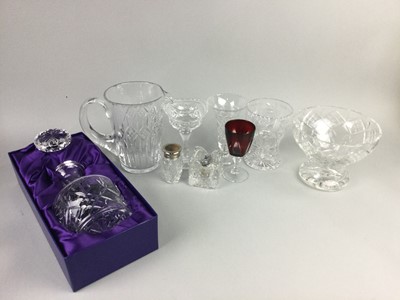 Lot 529 - AN EDINBURGH CRYSTAL DECANTER AND OTHER CRYSTAL WARE