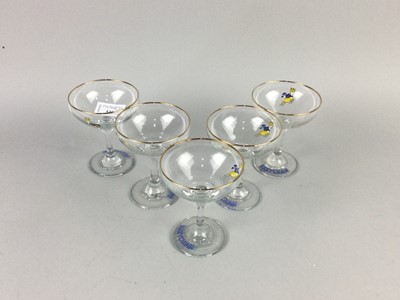 Lot 530 - A SET OF FIVE BABYSHAM GLASSES AND OTHER GLASSES