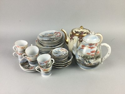 Lot 531 - A JAPANESE EGGSHELL PART TEA AND COFFEE SERVICE AND OTHER TEA WARE