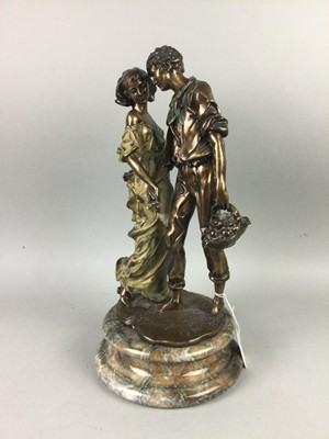 Lot 540 - A BRONZED METAL GROUP