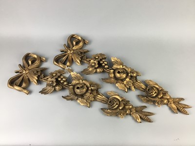 Lot 542 - A PAIR OF COMPOSITE WALL APPLIQUÉS