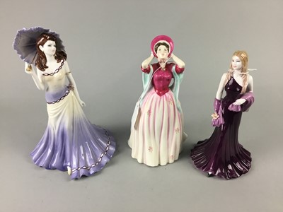 Lot 488 - A COLLECTION OF SEVEN COALPORT FIGURES ALONG WITH THREE OTHER FIGURES