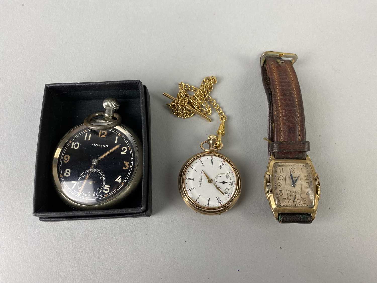 Lot 65 - AN ELGIN WRIST WATCH AND OTHERS
