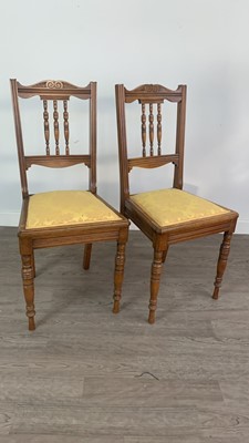 Lot 605 - A PAIR OF LATE VICTORIAN BEDROOM CHAIRS