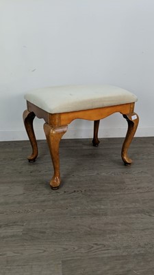 Lot 603 - A WALNUT DRESSING STOOL