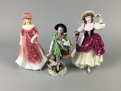 Lot 611 - A ROYAL WORCESTER FIGURE OF 'THE FAIREST ROSE' AND OTHER CERAMICS