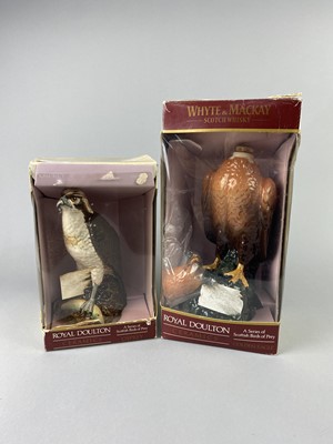 Lot 498 - TWO ROYAL DOULTON SCOTTISH BIRDS OF PREY DECANTERS