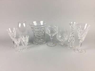 Lot 620 - A GROUP OF WATERFORD CRYSTAL GLASSES AND OTHER CRYSTAL WARE