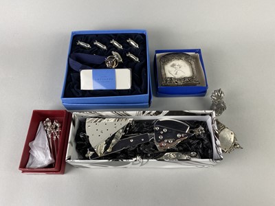 Lot 559 - A GEORG JENSEN SILVER PLATED MONEY BOX ALONG WITH OTHER PLATED ITEMS