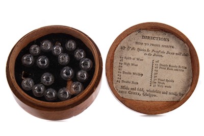 Lot 641 - A SET OF HYDROMETER SPIRIT BEADS BY JAMES CORTIE OF GLASGOW