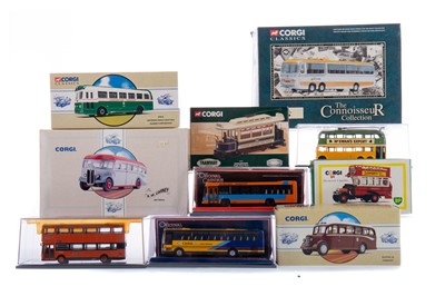 Lot 985 - A COLLECTION OF FIFTEEN CORGI DIE-CAST BUSES