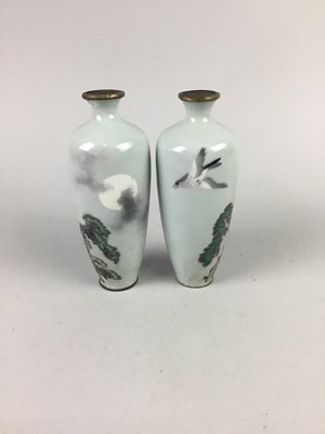 Lot 655 - A PAIR OF 20TH CENTURY JAPANESE CLOISONNE VASES