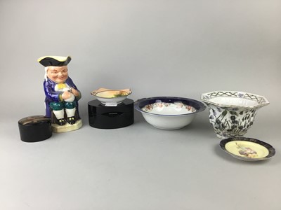 Lot 648 - A CHARACTER JUG AND OTHER CERAMICS