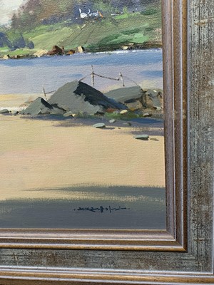 Lot 324 - SCRABO FROM MAHEE ISLAND, CO. DOWN, AN OIL BY GEORGE KENNEDY GILLESPIE