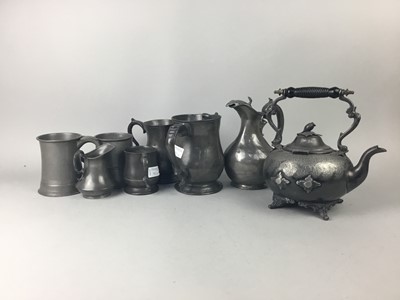 Lot 255 - A LOT OF VICTORIAN PEWTER
