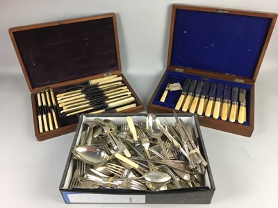 Lot 140 - A COLLECTION OF FLATWARE