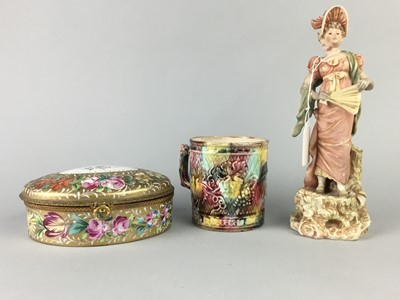 Lot 144 - A ROYAL DOULTON FIGURE OF 'AFTERNOON TEA',OTHER FIGURES AND OTHER CERAMICS