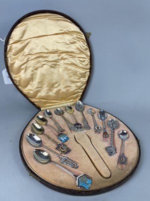 Lot 32 - A LOT OF SILVER AND PLATED SOUVENIR SPOONS