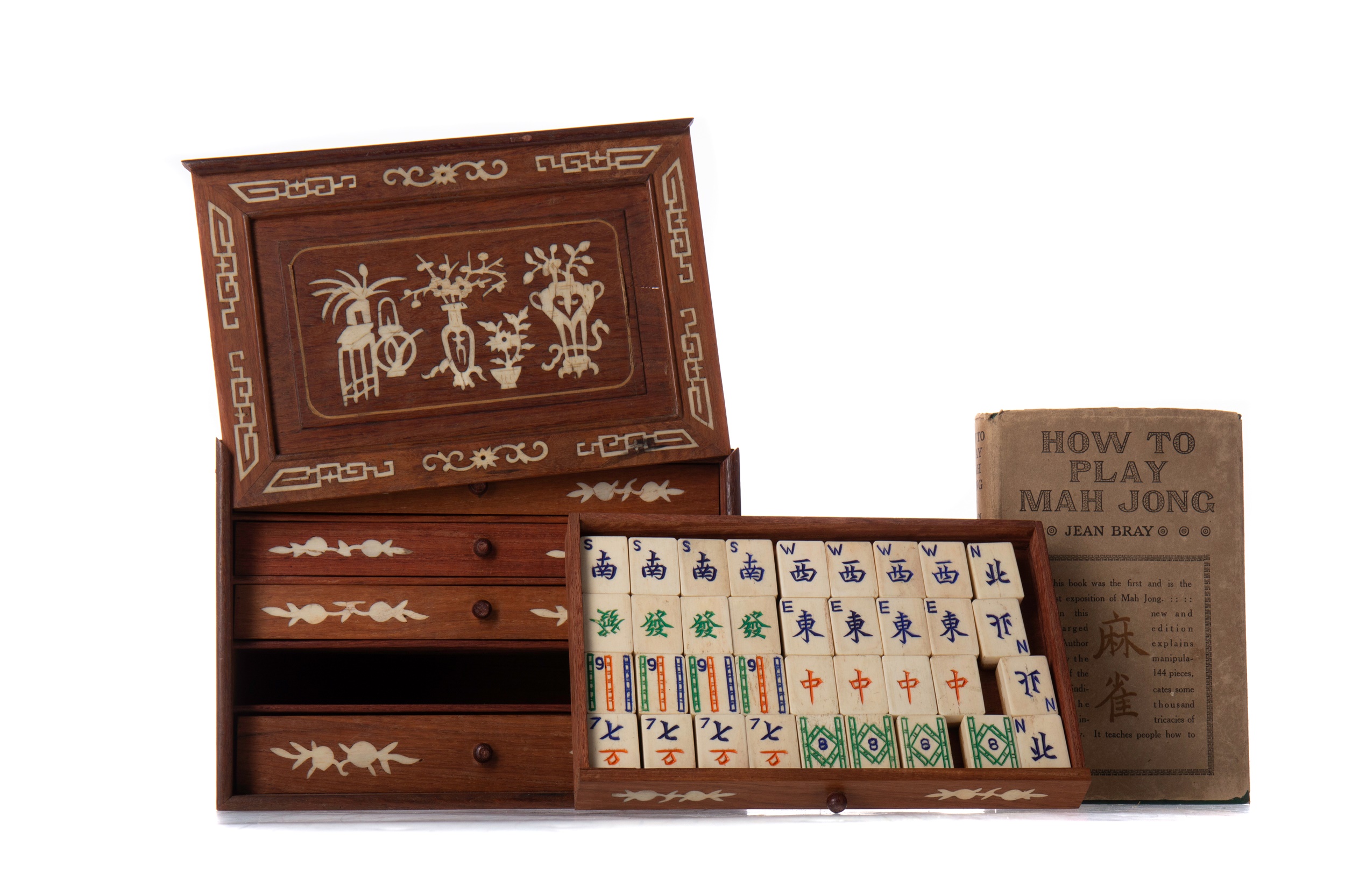 Lot - Chinese Cased Mahjong Set